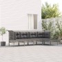 5-teiliges Gartenmöbel-Set und graue synthetische Rattankissen von vidaXL, Gartensets - Ref: Foro24-3187503, Preis: 246,13 €,...