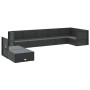 Set de muebles de jardín 8 pzas y cojines ratán sintético negro de vidaXL, Conjuntos de jardín - Ref: Foro24-3187134, Precio:...