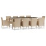 11-piece garden dining set with beige synthetic rattan cushions by vidaXL, Garden sets - Ref: Foro24-3187355, Price: 866,65 €...