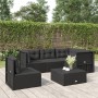 5-teiliges Gartenmöbel-Set und schwarze synthetische Rattankissen von vidaXL, Gartensets - Ref: Foro24-3187129, Preis: 493,92...