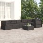 Set muebles de jardín 6 piezas y cojines ratán sintético negro de vidaXL, Conjuntos de jardín - Ref: Foro24-3187114, Precio: ...