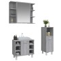 Set de muebles de baño 3 pzas madera contrachapada gris sonoma de vidaXL, Muebles de baño - Ref: Foro24-3187610, Precio: 182,...