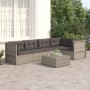 5-teiliges Gartenmöbel-Set und graue synthetische Rattankissen von vidaXL, Gartensets - Ref: Foro24-3187195, Preis: 436,36 €,...