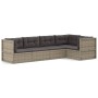 5-piece garden furniture set and gray synthetic rattan cushions by vidaXL, Garden sets - Ref: Foro24-3187195, Price: 436,36 €...