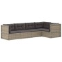 5-piece garden furniture set and gray synthetic rattan cushions by vidaXL, Garden sets - Ref: Foro24-3187195, Price: 436,36 €...