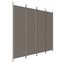 Divider screen with 4 anthracite gray fabric panels 200x220 cm by vidaXL, Room dividers - Ref: Foro24-350200, Price: 45,16 €,...