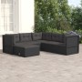 Garden furniture set, 6 pieces, with black synthetic rattan cushions. by vidaXL, Garden sets - Ref: Foro24-3187118, Price: 50...