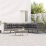 7-piece garden furniture set and gray synthetic rattan cushions by vidaXL, Garden sets - Ref: Foro24-3187516, Price: 342,62 €...