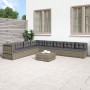 Garden furniture set 8 pieces and gray synthetic rattan cushions by vidaXL, Garden sets - Ref: Foro24-3187185, Price: 746,69 ...