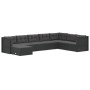 Set de muebles de jardín 8 pzas y cojines ratán sintético negro de vidaXL, Conjuntos de jardín - Ref: Foro24-3187122, Precio:...