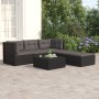 Set de muebles de jardín 5 pzas y cojines ratán sintético negro de vidaXL, Conjuntos de jardín - Ref: Foro24-3187108, Precio:...