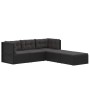 Set de muebles de jardín 5 pzas y cojines ratán sintético negro de vidaXL, Conjuntos de jardín - Ref: Foro24-3187108, Precio:...