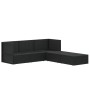 Set de muebles de jardín 5 pzas y cojines ratán sintético negro de vidaXL, Conjuntos de jardín - Ref: Foro24-3187108, Precio:...