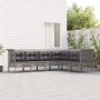 6-piece garden furniture set and gray synthetic rattan cushions by vidaXL, Garden sets - Ref: Foro24-3187515, Price: 385,43 €...