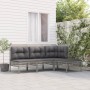 4-teiliges Gartenmöbel-Set und graue synthetische Rattankissen von vidaXL, Gartensets - Ref: Foro24-3187497, Preis: 197,06 €,...