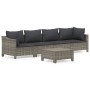 5-piece garden furniture set and gray synthetic rattan cushions by vidaXL, Garden sets - Ref: Foro24-3187263, Price: 317,94 €...