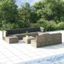 Set de muebles de jardín 10 pzas y cojines ratán sintético gris de vidaXL, Conjuntos de jardín - Ref: Foro24-3187256, Precio:...