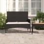 2-seater garden bench with black synthetic rattan cushions by vidaXL, garden benches - Ref: Foro24-319488, Price: 105,63 €, D...