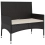 2-seater garden bench with black synthetic rattan cushions by vidaXL, garden benches - Ref: Foro24-319488, Price: 105,63 €, D...