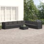 8-teiliges Gartenmöbel-Set und schwarze synthetische Rattankissen von vidaXL, Gartensets - Ref: Foro24-3187125, Preis: 721,26...