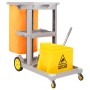 Cleaning cart with polypropylene mop bucket by vidaXL, Maintenance carts and caddies - Ref: Foro24-3186935, Price: 222,79 €, ...