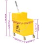 Cleaning cart with polypropylene mop bucket by vidaXL, Maintenance carts and caddies - Ref: Foro24-3186935, Price: 222,79 €, ...