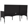 3-seater garden bench with black synthetic rattan cushions by vidaXL, garden benches - Ref: Foro24-319494, Price: 88,95 €, Di...