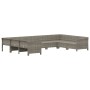 Set de muebles de jardín 9 pzas y cojines ratán sintético gris de vidaXL, Conjuntos de jardín - Ref: Foro24-3187304, Precio: ...