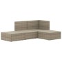 Set de muebles de jardín 4 pzas y cojines ratán sintético gris de vidaXL, Conjuntos de jardín - Ref: Foro24-3187187, Precio: ...