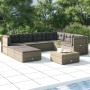 8-piece garden furniture set and gray synthetic rattan cushions by vidaXL, Garden sets - Ref: Foro24-3187233, Price: 704,26 €...