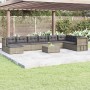 Set de muebles de jardín 9 pzas y cojines ratán sintético gris de vidaXL, Conjuntos de jardín - Ref: Foro24-3187229, Precio: ...