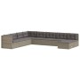 Set de muebles de jardín 9 pzas y cojines ratán sintético gris de vidaXL, Conjuntos de jardín - Ref: Foro24-3187186, Precio: ...