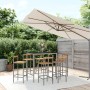 Bar table and garden stools 7 pieces made of acacia wood and gray PE rattan by vidaXL, Garden sets - Ref: Foro24-3187695, Pri...