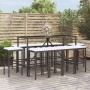 Garden table and high stools 11 pieces with black PE rattan cushions by vidaXL, Garden sets - Ref: Foro24-3187639, Price: 425...