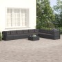 9-teiliges Gartenmöbel-Set und schwarze synthetische Rattankissen von vidaXL, Gartensets - Ref: Foro24-3187127, Preis: 795,27...