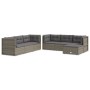 Set de muebles de jardín 7 pzas y cojines ratán sintético gris de vidaXL, Conjuntos de jardín - Ref: Foro24-3187176, Precio: ...