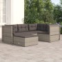 5-teiliges Gartenmöbel-Set und graue synthetische Rattankissen von vidaXL, Gartensets - Ref: Foro24-3187194, Preis: 458,49 €,...