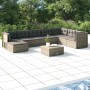 Garden furniture set 9 pieces and gray synthetic rattan cushions by vidaXL, Garden sets - Ref: Foro24-3187243, Price: 711,99 ...