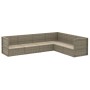 Set de muebles de jardín 6 pzas y cojines ratán sintético gris de vidaXL, Conjuntos de jardín - Ref: Foro24-3187214, Precio: ...