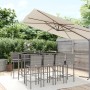 Garden table and high stools 9 pieces and gray PE rattan cushions by vidaXL, Garden sets - Ref: Foro24-3187648, Price: 606,77...