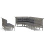 9-piece garden furniture set and gray synthetic rattan cushions by vidaXL, Garden sets - Ref: Foro24-3187545, Price: 435,30 €...