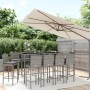 Garden table and high stools 11 pieces and gray PE rattan cushions by vidaXL, Garden sets - Ref: Foro24-3187650, Price: 643,3...