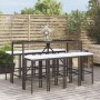 Gartentisch und Hochhocker 9-teilig und schwarze PE-Rattankissen von vidaXL, Gartensets - Ref: Foro24-3187637, Preis: 356,66 ...