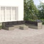 9-teiliges Gartenmöbel-Set und graue synthetische Rattankissen von vidaXL, Gartensets - Ref: Foro24-3187209, Preis: 852,92 €,...