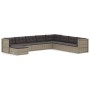 Set de muebles de jardín 9 pzas y cojines ratán sintético gris de vidaXL, Conjuntos de jardín - Ref: Foro24-3187209, Precio: ...