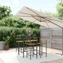 Mesa bar y taburetes jardín 5 pzas madera acacia ratán PE negro de vidaXL, Conjuntos de jardín - Ref: Foro24-3187692, Precio:...