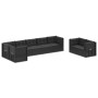 Set de muebles de jardín 8 pzas y cojines ratán sintético negro de vidaXL, Conjuntos de jardín - Ref: Foro24-3187144, Precio:...