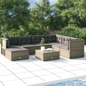 7-piece garden furniture set with gray synthetic rattan cushions by vidaXL, Garden sets - Ref: Foro24-3187215, Price: 641,99 ...