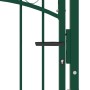 Fence gate with green steel spikes 100x175 cm by vidaXL, garden gates - Ref: Foro24-146376, Price: 251,99 €, Discount: %