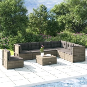 7-piece garden furniture set and gray synthetic rattan cushions by vidaXL, Garden sets - Ref: Foro24-3187218, Price: 618,99 €...